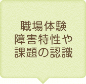 職場体験障害特性や課題の認識